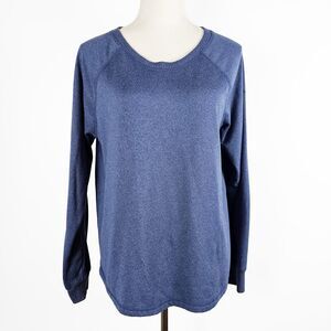 Live Love Lounge Karen Neuburger Medium Blue Knit Long Sleeve Shirt